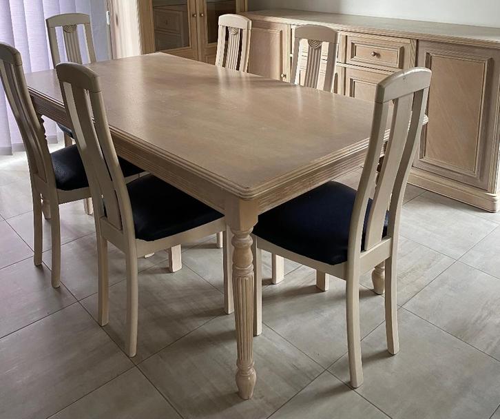 Salle à manger chêne cerusé, Huis en Inrichting, Complete inboedels, Ophalen