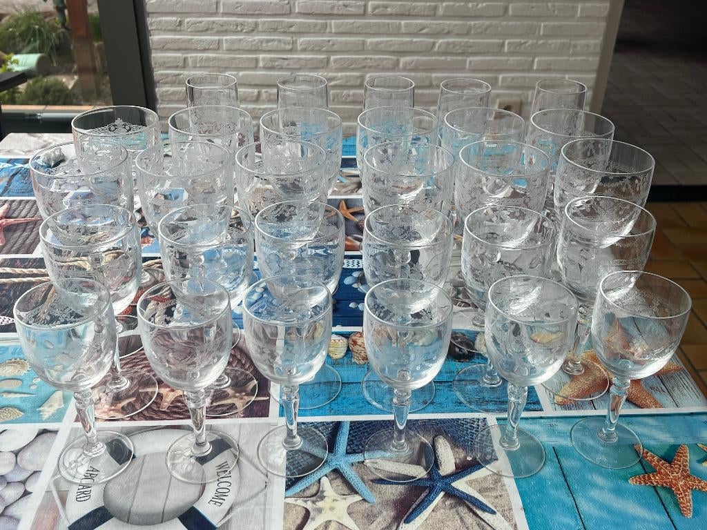 kristal wijn en champagne glazen, Ophalen
