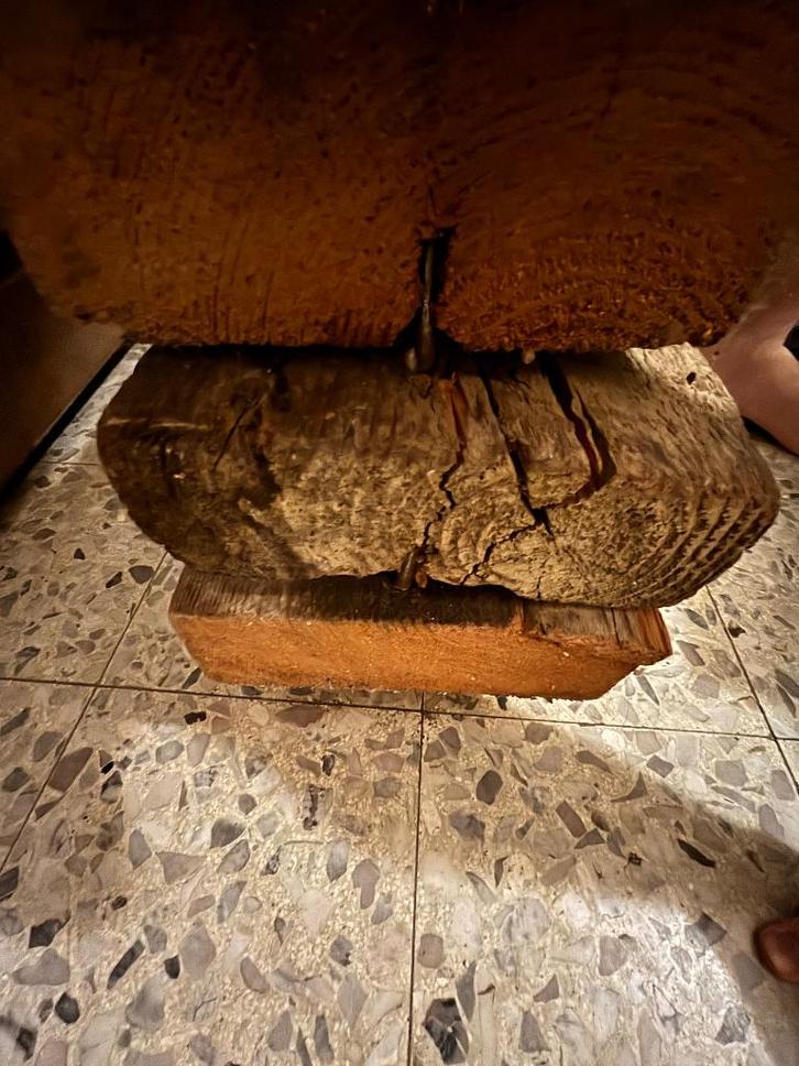 4 stevige houten (steun) balken, Tuin en Terras, Palen, Balken en Planken, Zo goed als nieuw, Balken, Minder dan 180 cm, Hardhout