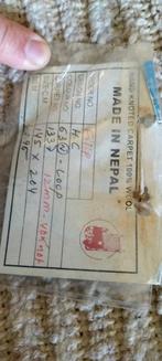 Handgeknoopt tapijt uit Nepal 100% wol met certificaat, Ophalen, Gebruikt, Beige