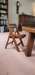 Vintage kinder klapstoeltje - massief eiken - jaren '60, Huis en Inrichting, Stoelen, Bruin, Ophalen of Verzenden, Zo goed als nieuw
