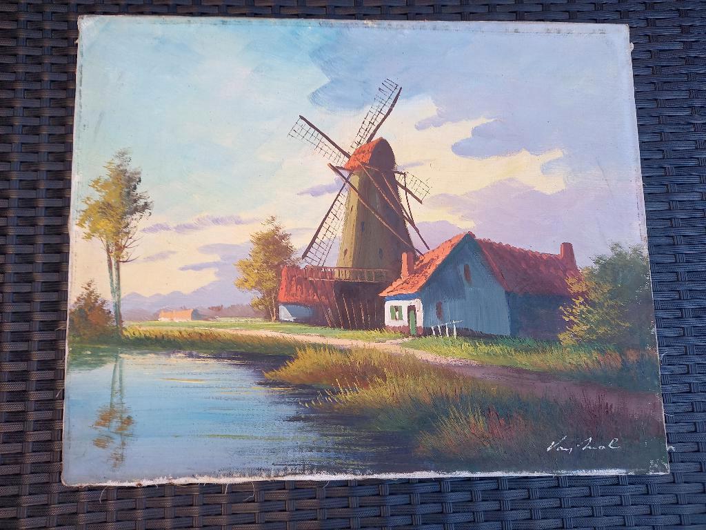 Schilderij Pieter Van Mol, Antiek en Kunst, Ophalen