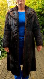 Elegante vintage bontjas – lange warme winterjas, Bruin, Gedragen, Ophalen, ANDERE