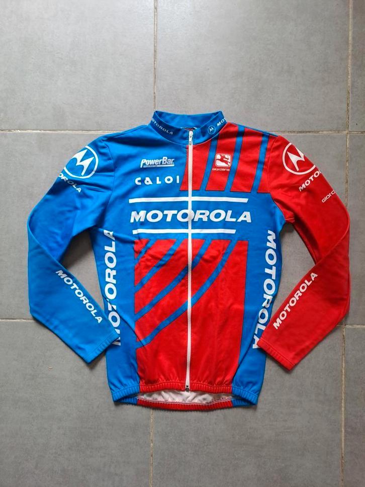 Wielertrui Motorola 1996, Fietsen en Brommers, Fietsaccessoires | Fietskleding, Gebruikt, Heren, Bovenkleding, L, Ophalen of Verzenden