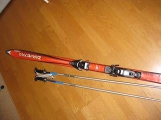 semi carver skis, Sport en Fitness, Skiën en Langlaufen, Ophalen, Gebruikt, Stokken