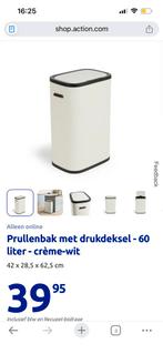 Vuilbak - Nieuw - Creme, 40 liter of meer, Ophalen, Nieuw