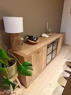 Dressoir - teak - industrieel - landelijk, Ophalen, Met deur(en), Landelijk, industrieel, 150 tot 200 cm