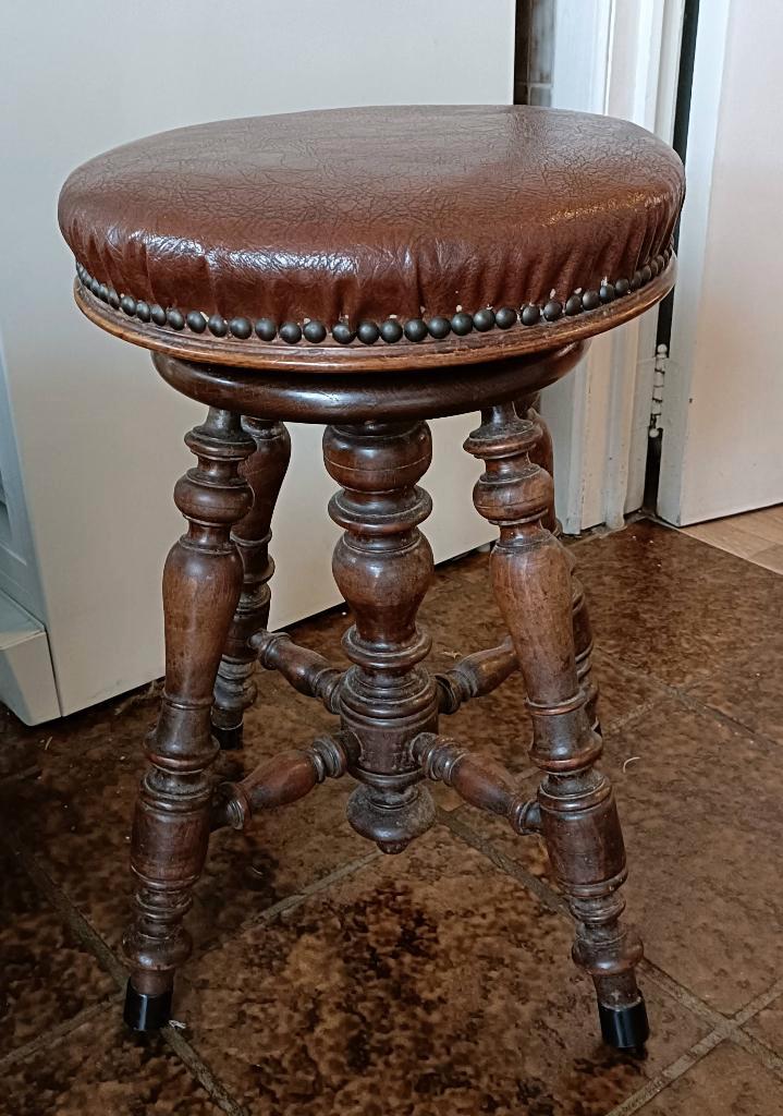 Tabouret de piano ancien réglable en hauteur, Antiquités & Art, Antiquités | Meubles | Chaises & Canapés, Enlèvement