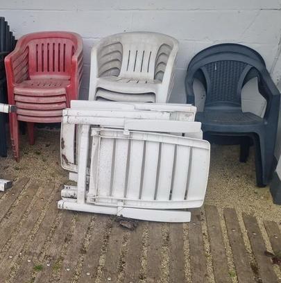 Tuinstoelen Gratis af te halen., Ophalen, Kunststof, Gebruikt, Stoel