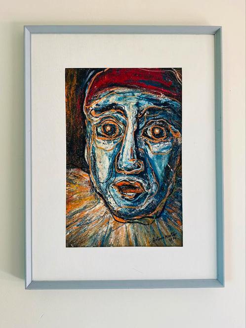 MORTIER Anton - Origineel schilderij – Circusdrama 1974, Antiek en Kunst, Kunst | Schilderijen | Modern, Ophalen of Verzenden