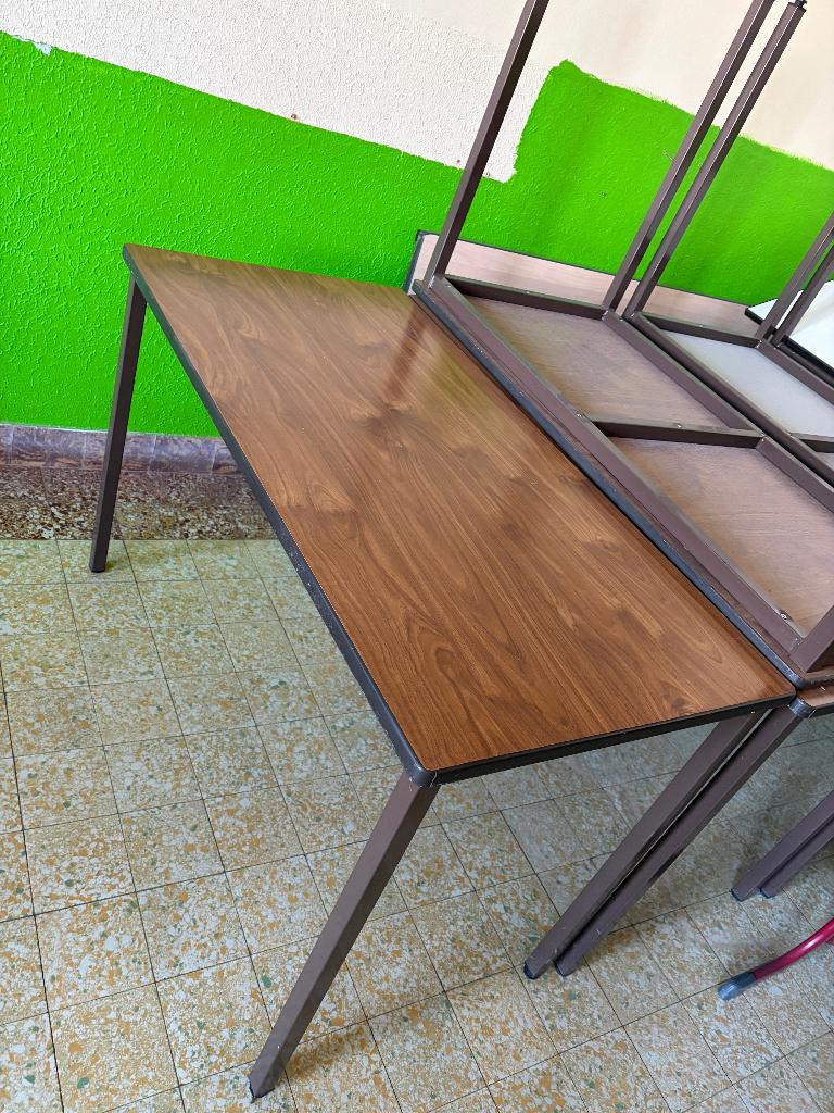 Tafels schoolmeubilair, Huis en Inrichting, Tafels | Eettafels, Gebruikt, 50 tot 100 cm, 100 tot 150 cm, Vier personen, Rechthoekig