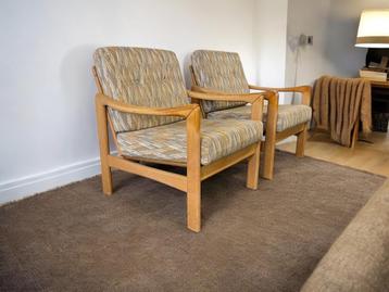 set van 2 vintage fauteuils / éénzitten beschikbaar voor biedingen
