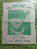 flyer van cinema marivaux van les miserables 1945, Ophalen of Verzenden, Gebruikt, Overige typen