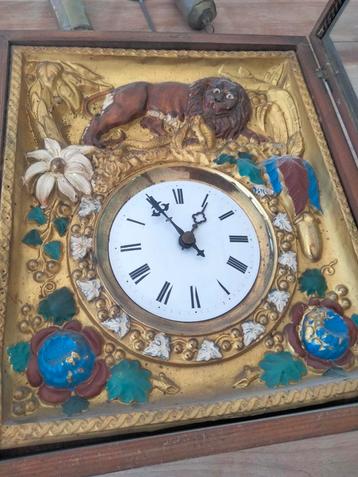 Antiek curiosa Zwarte Woud klok uurwerk leeuw  beschikbaar voor biedingen