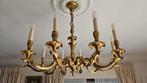 Luster in verguld brons of massief messing, Louis xv stijl., Huis en Inrichting, Lampen | Kroonluchters, Ophalen