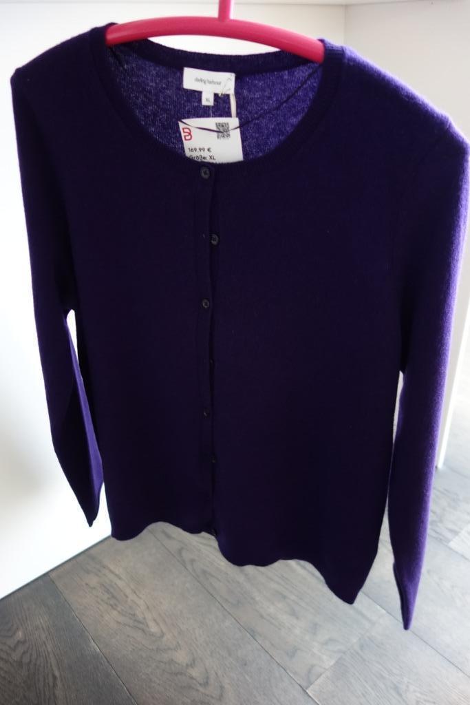 Cardigan cachemire prune "DARLING HARBOUR" Envoi compris, Kleding | Dames, Truien en Vesten, Nieuw, Verzenden