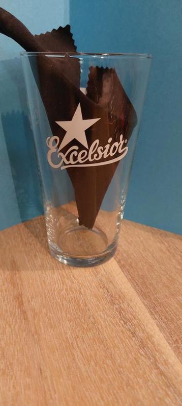 Excelsior achterdruk  KOMPAS camping aan zee, Enlèvement ou Envoi, Utilisé, Verre ou Verres, Autres marques
