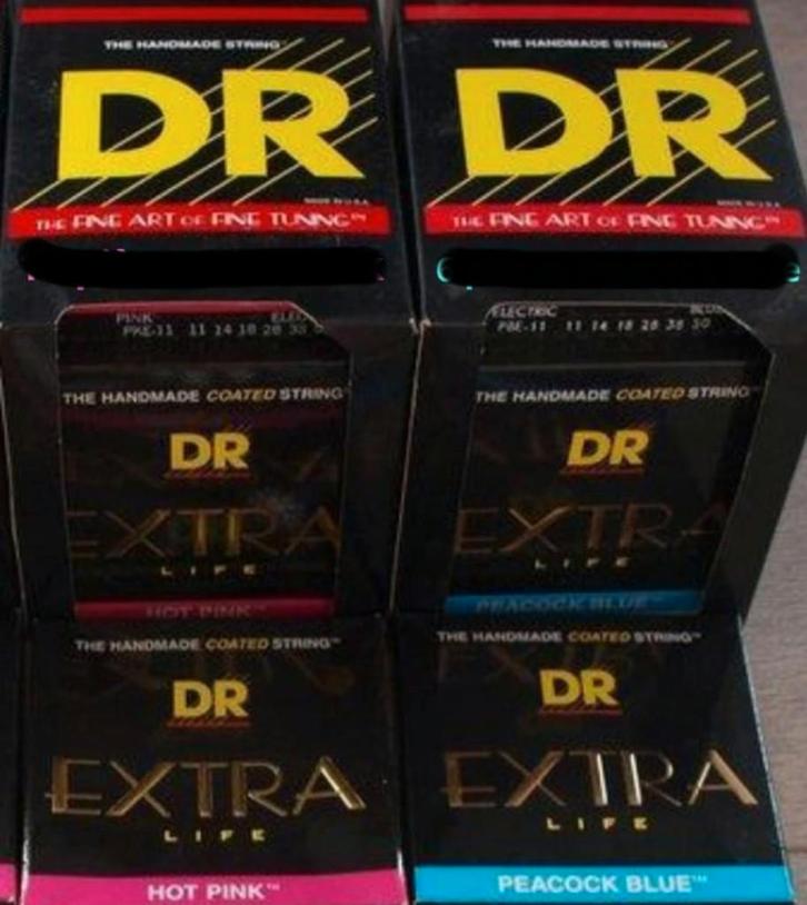 15 x Dr Xtra Life Hot Pink et Peacock Blue cordes guitare, Musique & Instruments, Instruments à corde | Guitares | Acoustiques