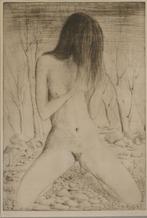 Roland Devolder (1938): Naakt / Nude 25/50 (50 x 70 cm), Antiek en Kunst, Kunst | Etsen en Gravures, Ophalen of Verzenden