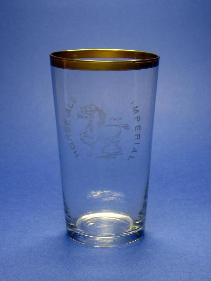 Paardenbier Imperial Anderlecht Brussels Cup, Verzamelen, Biermerken, Gebruikt, Glas of Glazen, Ophalen of Verzenden