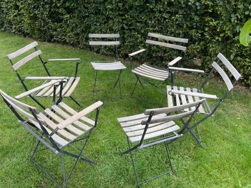 tuinset stoelen, Tuin en Terras, Tuinsets en Loungesets, Gebruikt, Tuinset, Overige materialen, 6 zitplaatsen, Stoel, Ophalen