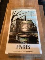 old affiche carhedrale Notre Dames Parijs, Ophalen of Verzenden, Zo goed als nieuw