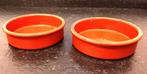2  terracotta schaaltjes met opstaande boord, Tuin en Terras, Bloempotten, Ophalen, Terracotta