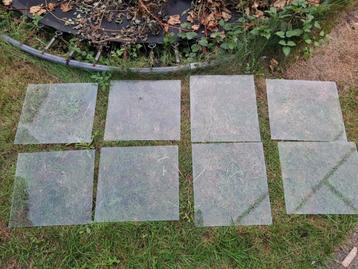 8 glasplaatjes 35x39cm  beschikbaar voor biedingen