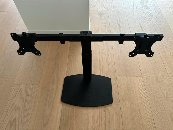 Neomounts Dual Monitor Stand ⚠️, Computers en Software, Monitoren, Zo goed als nieuw, In hoogte verstelbaar, Ophalen