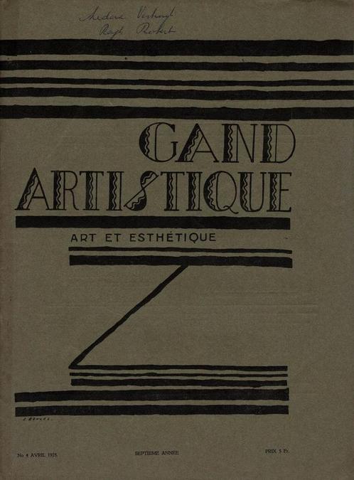 Gand Artistique No 4 Avril 1928: Médard Verburgh, Boeken, Kunst en Cultuur | Beeldend, Gelezen, Ophalen of Verzenden