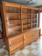 Teak vitrinekast 2m50, Huis en Inrichting, Ophalen of Verzenden, Zo goed als nieuw, Teakhout