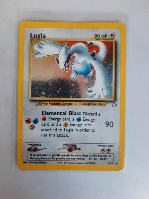 Lugia neo genesis holo, Hobby en Vrije tijd, Verzamelkaartspellen | Pokémon, Zo goed als nieuw, Booster, Ophalen of Verzenden
