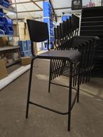 Barstoelen zwart, Huis en Inrichting, Barkrukken, Ophalen, Kunststof, 60 tot 90 cm, Gebruikt