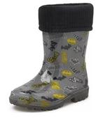 Gevoerde grijze Kinder Laarsjes - Rubberen Laarsjes - NIEUW, Ophalen of Verzenden, Nieuw