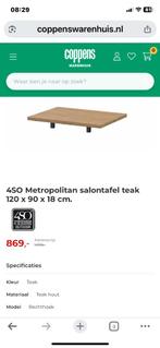 4 seasons outdoor 4SO Metropolitan salontafel teak, Tuin en Terras, Tuintafels, Ophalen, Nieuw, Rechthoekig, Teakhout