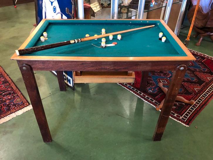 1950s Kinder Toppenbiljart “Bois Manu Belgium” Biljarttafel, Antiek en Kunst, Antiek | Speelgoed, Ophalen