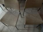 4 Chaises IKEA avec housses lavables, Comme neuf, Quatre, Métal, Gris