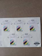 5 timbres et carte postale de la Coupe du monde de cyclisme, Timbres & Monnaies, Enlèvement ou Envoi