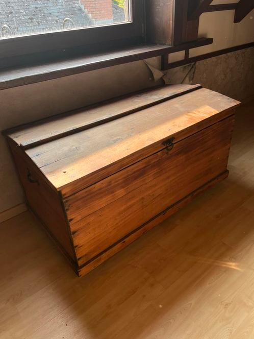 Authentieke houten kist, Huis en Inrichting, Woonaccessoires | Kisten, Gebruikt, Ophalen