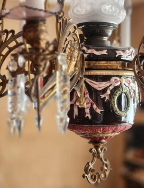 Antieke Kroonluchter met Kristallen – ca. 1800, Antiek en Kunst, Antiek | Verlichting, Ophalen