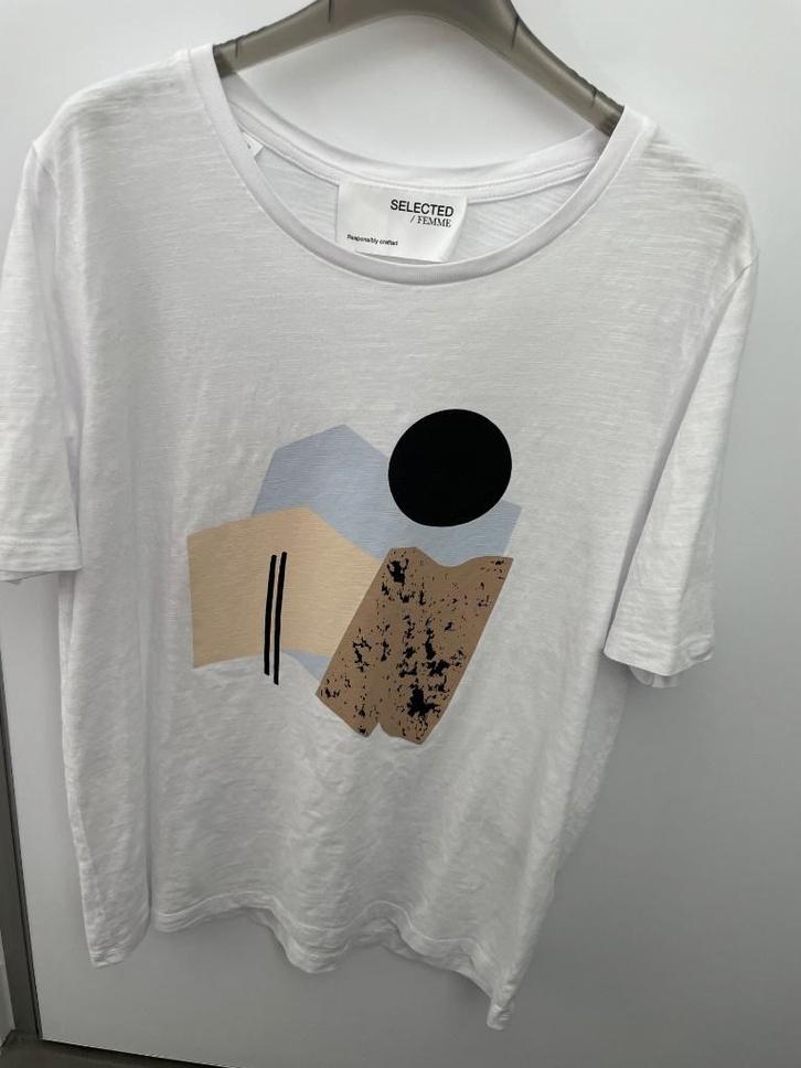 T-shirt blanc de Selected pour femme en taille S, Vêtements | Femmes, T-shirts, Comme neuf, Taille 36 (S), Blanc, Manches courtes