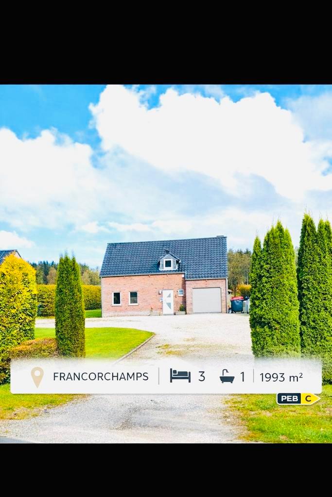 À VENDRE – Superbe villa 4 façades à Francorchamps, Immo, Maisons à vendre, Province de Liège, 1500 m² ou plus, Maison individuelle