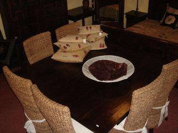 NIEUWE EETTAFEL VIERKANTE TAFEL 150x150 MASSIEF TEAK Flamant beschikbaar voor biedingen