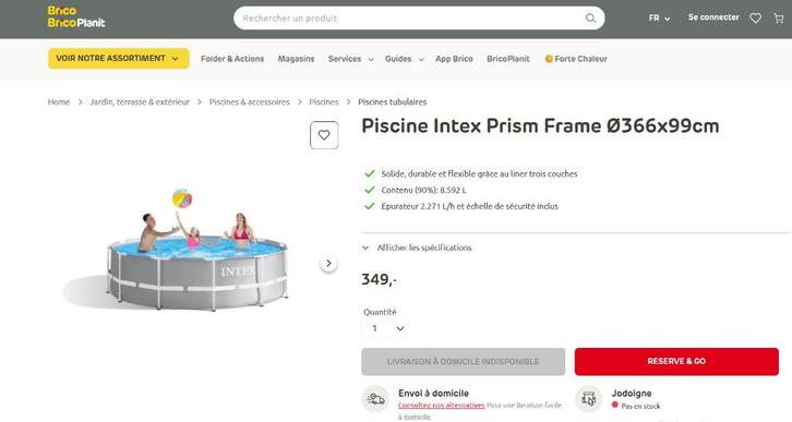 Piscine, Tuin en Terras, Zwembaden, Nieuw, Opzetzwembad, 80 tot 120 cm, 200 tot 400 cm, 300 cm of meer, Rond, Ophalen