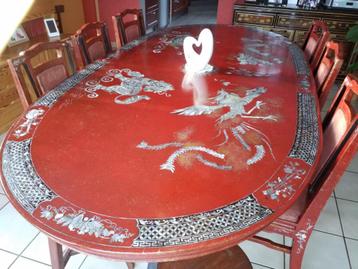 Table et chaises "chinoises"
