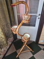 Vintage bamboe slang plantenhouder/plantenstaander, Ophalen