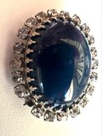 Kleine broche met vintage strass, 3,5 x 2,5 cm, Gebruikt