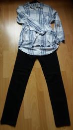 Pantalon skinny + chemisier chemise, Vêtements | Femmes, Culottes & Pantalons, Comme neuf, Noir, Taille 38/40 (M), H&M