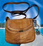 Sac bandoulière « Pieces » en cuir veritable camel, Enlèvement, Comme neuf, Autres couleurs, Sac à bandoulière
