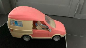 Vintage auto camper Barbie met boot